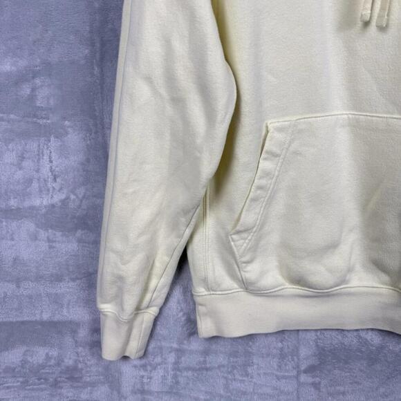 Nike Hoodie Men’s S Cream Yellow Sportswear Club Fleece Swoosh Logo Embroidered - Picture 4 of 9